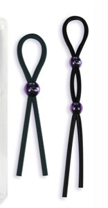 SILICONE COCK TIES BLACK