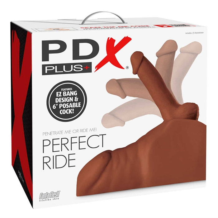 Plus Perfect Ride Mega Masturbator - Brown