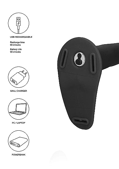 Vibrating Silicone Strap-On - Adjustable - Boutique Toi Et Moi