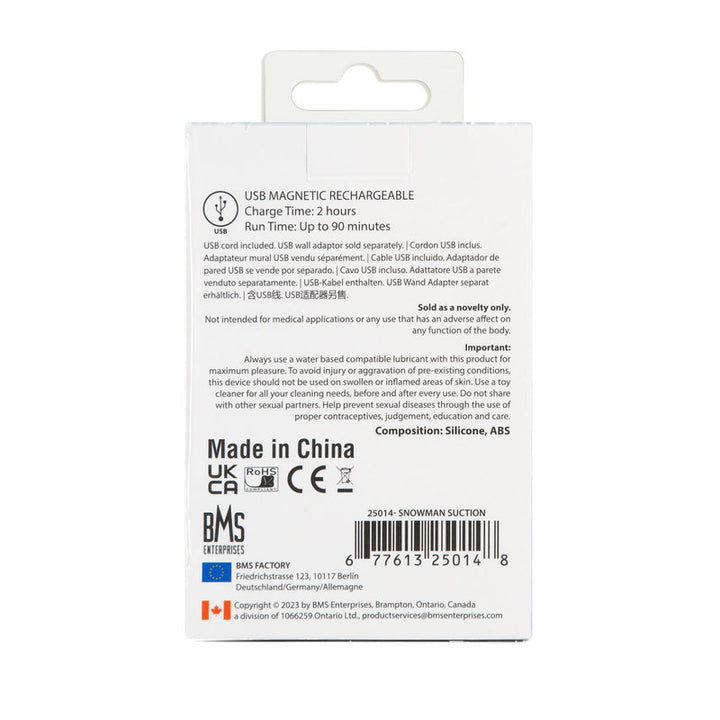 Snowy Kiss – Clitoral Stimulator – Snowman (Blue & White)