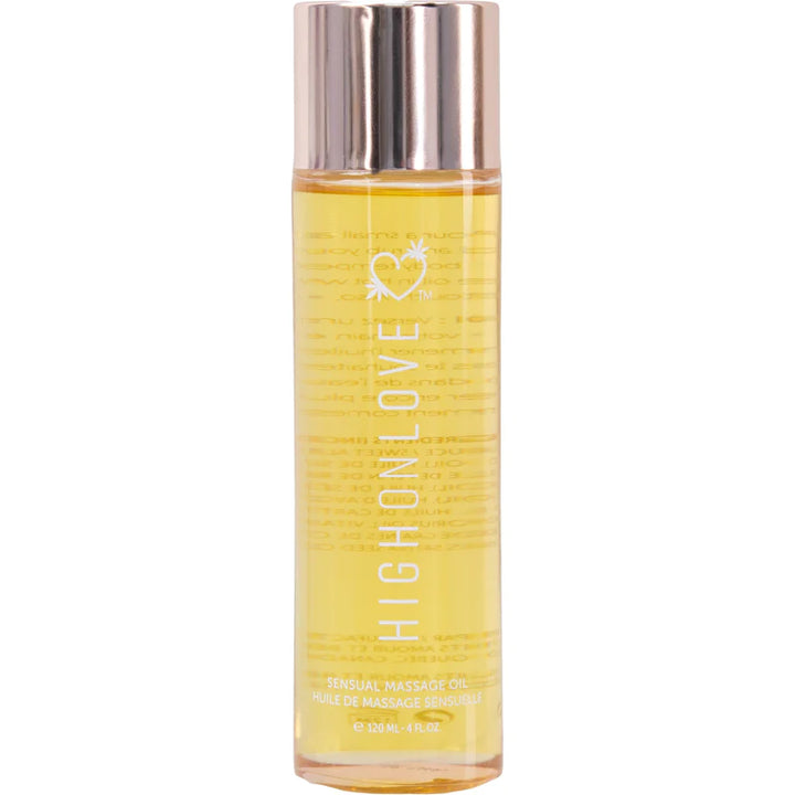 High On Love Sensual Massage Oil - Strawberries & Champagne - Boutique Toi Et Moi
