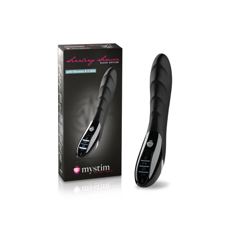 Mystim Sizzling Simon eStim Vibrator, Black Edition