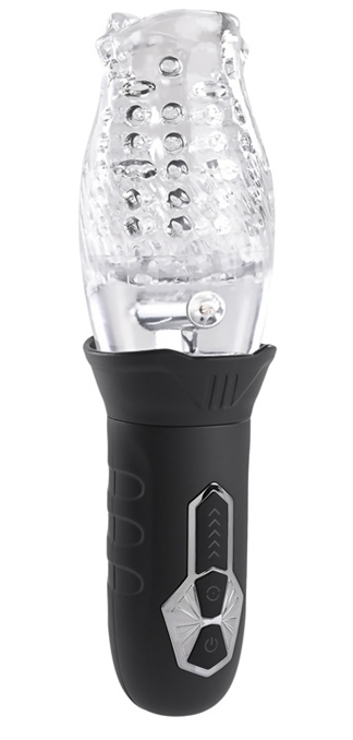Cyclone - Rechargeable Stroker - Black/Clear