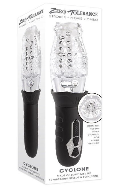 Cyclone - Rechargeable Stroker - Black/Clear