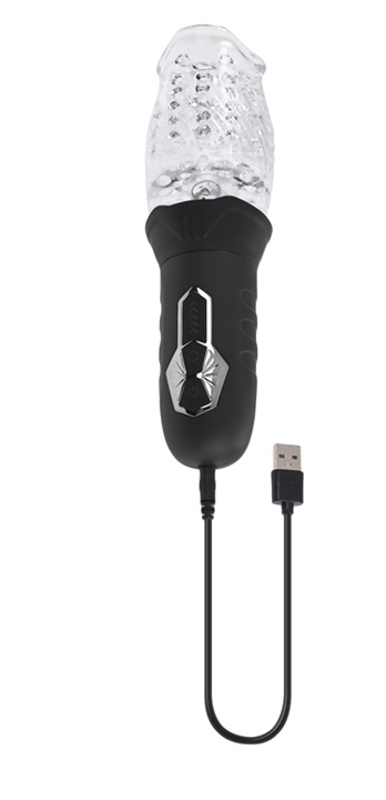 Cyclone - Rechargeable Stroker - Black/Clear