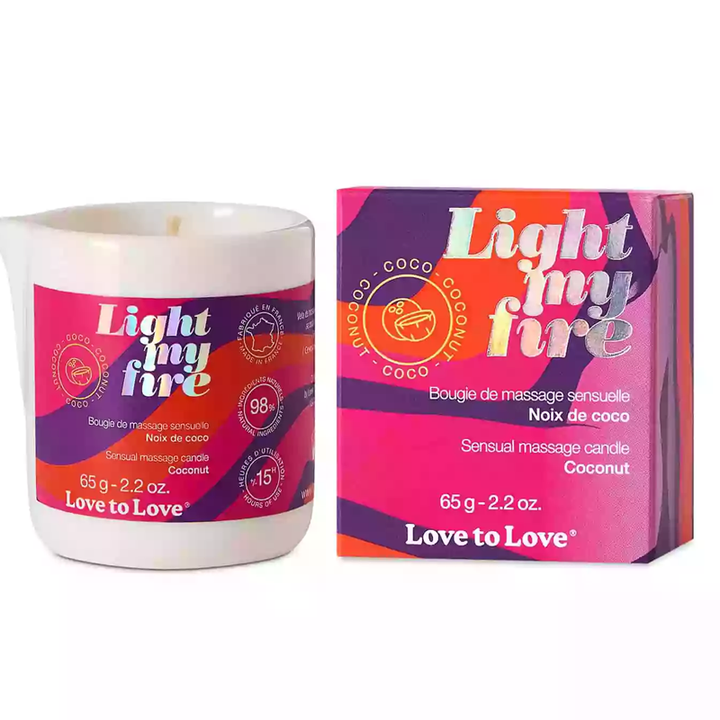 LIGHT MY FIRE - MASSAGE CANDLE - COCONUT 65G / 2.2OZ.