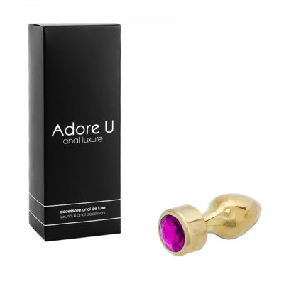 Anal Luxure - Gold Anal Plug - Mauve - Medium