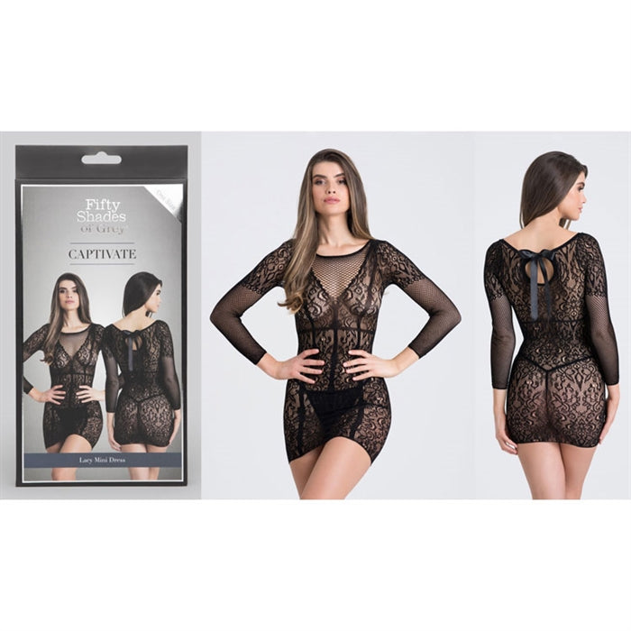Captivate Lacy Mini Dress - Boutique Toi Et Moi