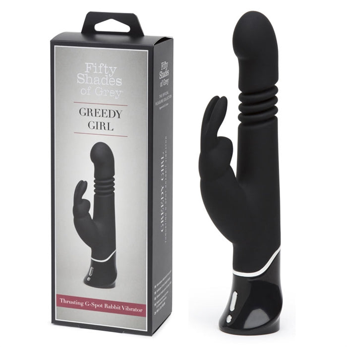 Greedy Girl Rechargeable Thrusting G-Spot Rabbit Vibrator - Boutique Toi Et Moi