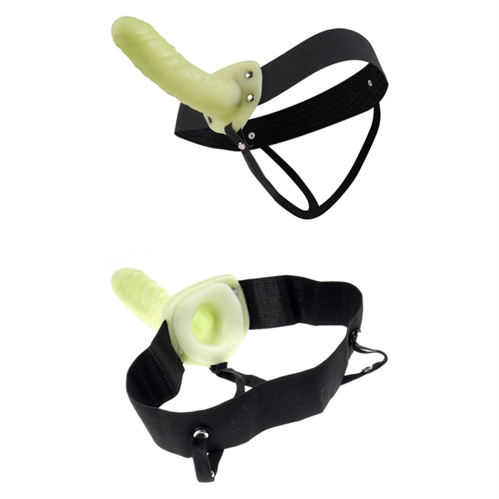 Hollow Dong 6" Strap-On Glow in the Dark - Boutique Toi Et Moi