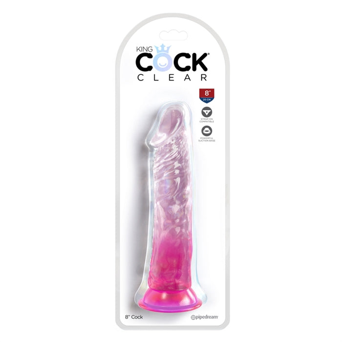 King Cock Clear 8" - Pink