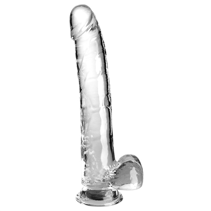 King Cock Clear 11" With Balls - Clear