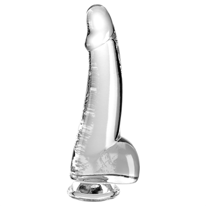 King Cock Clear 7.5" With Balls - Clear
