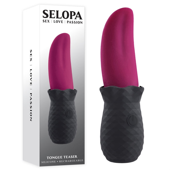 Tongue Teaser - Silicone Rechargeable - Pink/Black