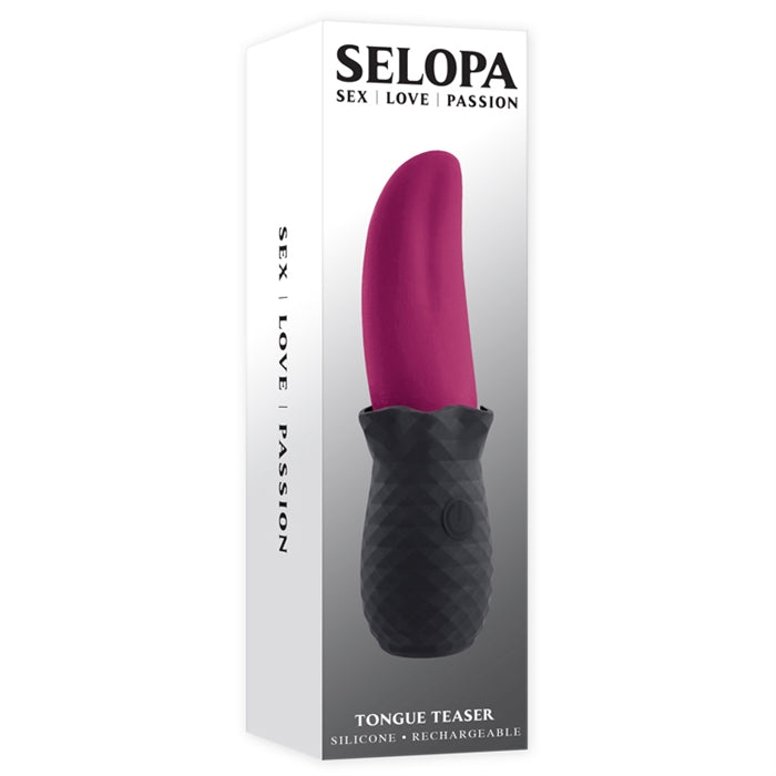 Tongue Teaser - Silicone Rechargeable - Pink/Black