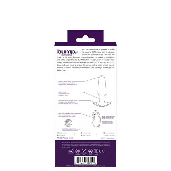 Bump Plus - Rechargeable Remote Control Anal vibe - Vedo