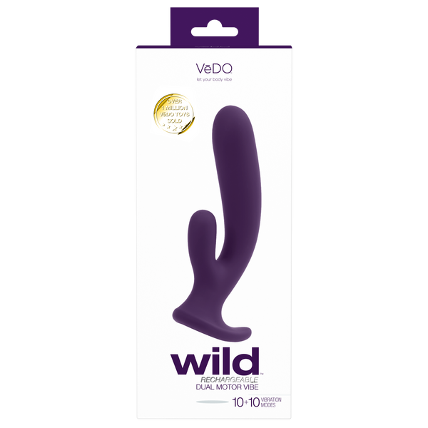 Wild Rechargeable Dual Vibe -Purple - Vedo