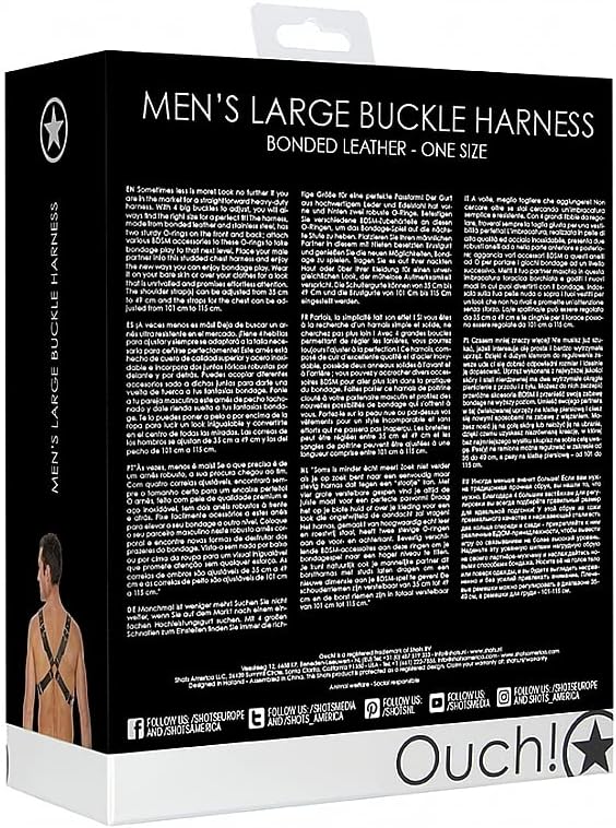 Men's Large Buckle Harness - Boutique Toi Et Moi