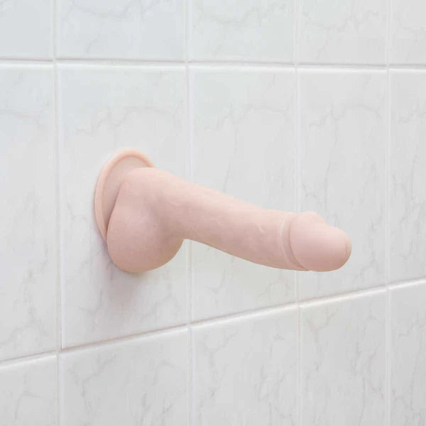 Pure Love® - Smooth Realistic Silicone Dildo With Suction Base – 7.5 in. – Beige