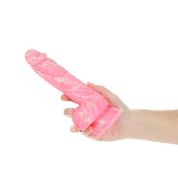 Pure Love® - Realistic Silicone Glow-In-The-Dark Dildo – 7.5 In. – Pink
