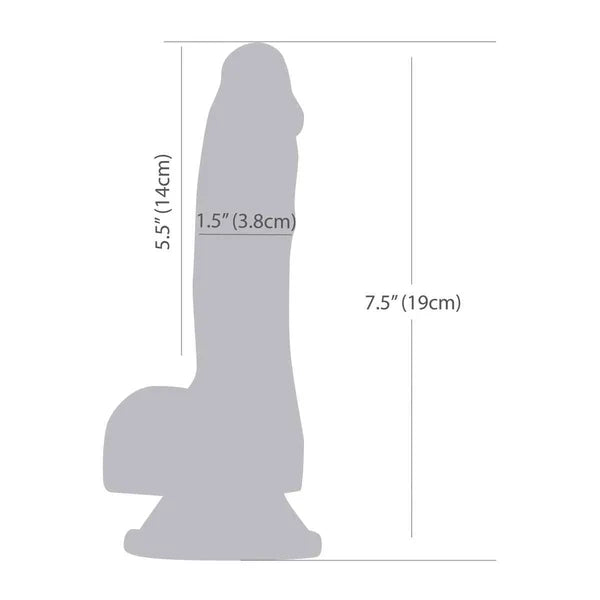 Pure Love® - Realistic Silicone Glow-In-The-Dark Dildo – 7.5 In. – Pink