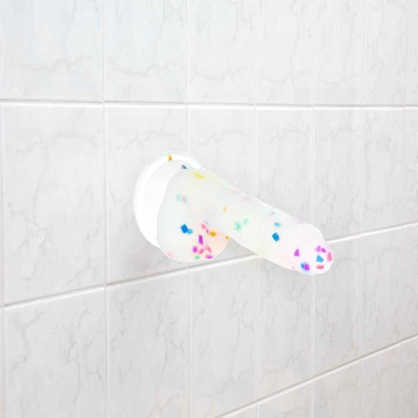 Pure Love® - Party Time Silicone Dildo With Suction Base – 7.5 In. – Frosted Confetti