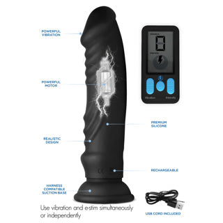 Zeus - E-Stim + Vibrating Dildo