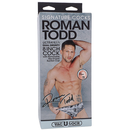 Signature Cocks Roman Todd 8 Inch Dual-Density Vac-U-Lock Cock - Vanilla