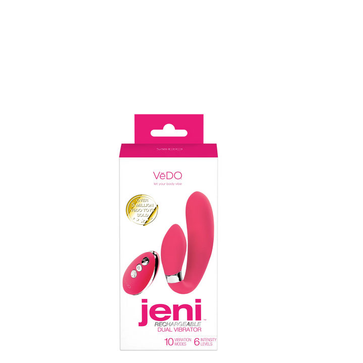 JENI C-Shaped Dual Motor Vibe- Pink - Vedo