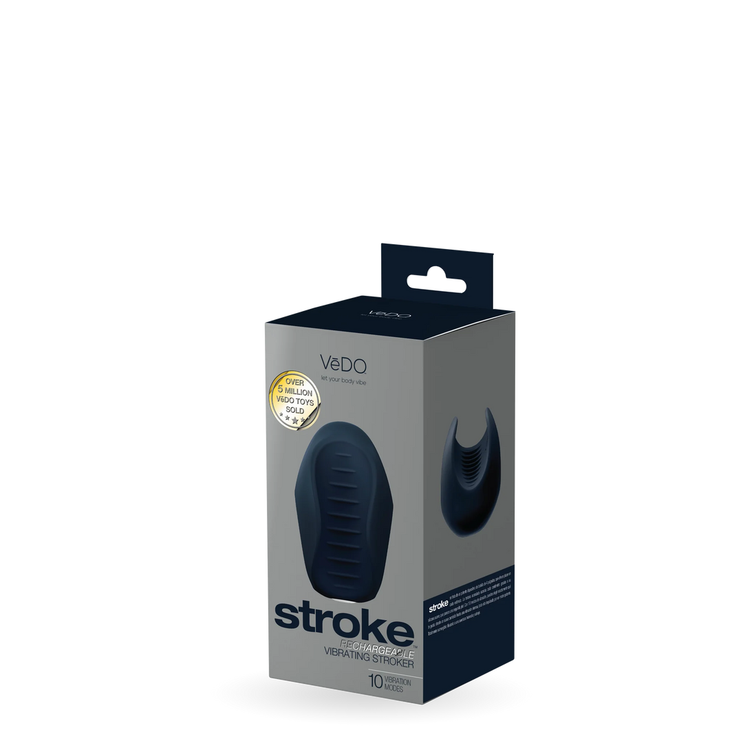 Stroke Rechargeable Vibrating Stroker- Black -VēDO - VI-S0908