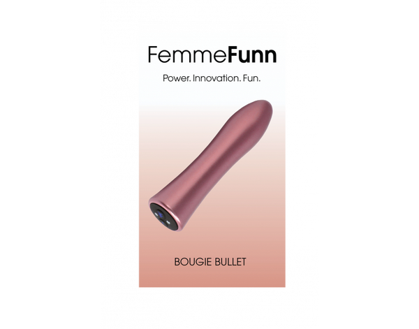 Bougie Bullet - With Magnetic Rechargeable Case- FemmeFunn-Rose Gold