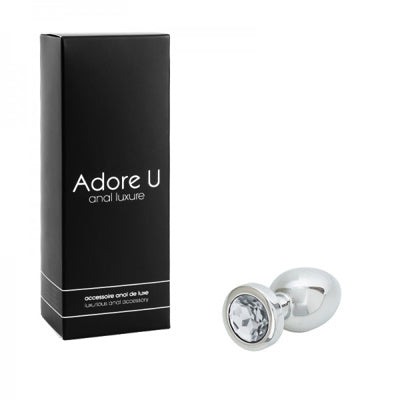 Anal Luxure - Pure Stainless Steel Butt Plug - Clear - Small