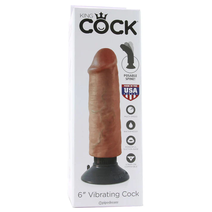 King Cock 6" Vibrating Cock - Boutique Toi Et Moi