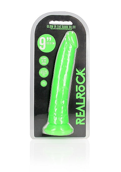 Slim Dildo Glow in the Dark - 9 '' / 22,5 cm- RealRock - Shots