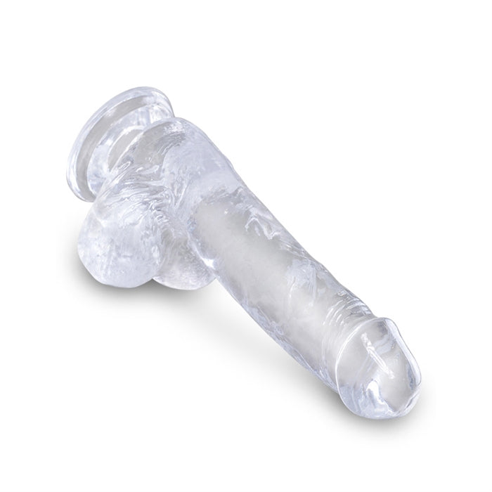 King Cock Clear 6" Cock with Balls - Boutique Toi Et Moi