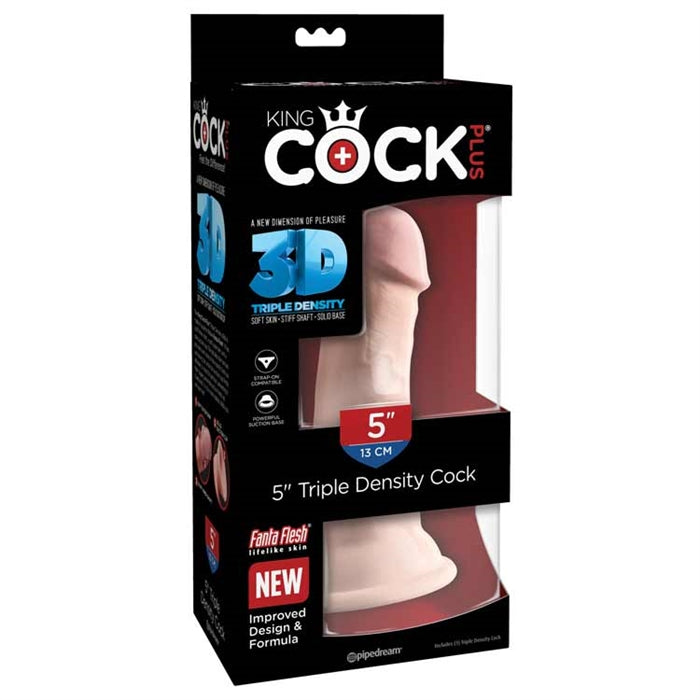 King Cock Plus 5" Triple Density Cock - Flesh - Boutique Toi Et Moi