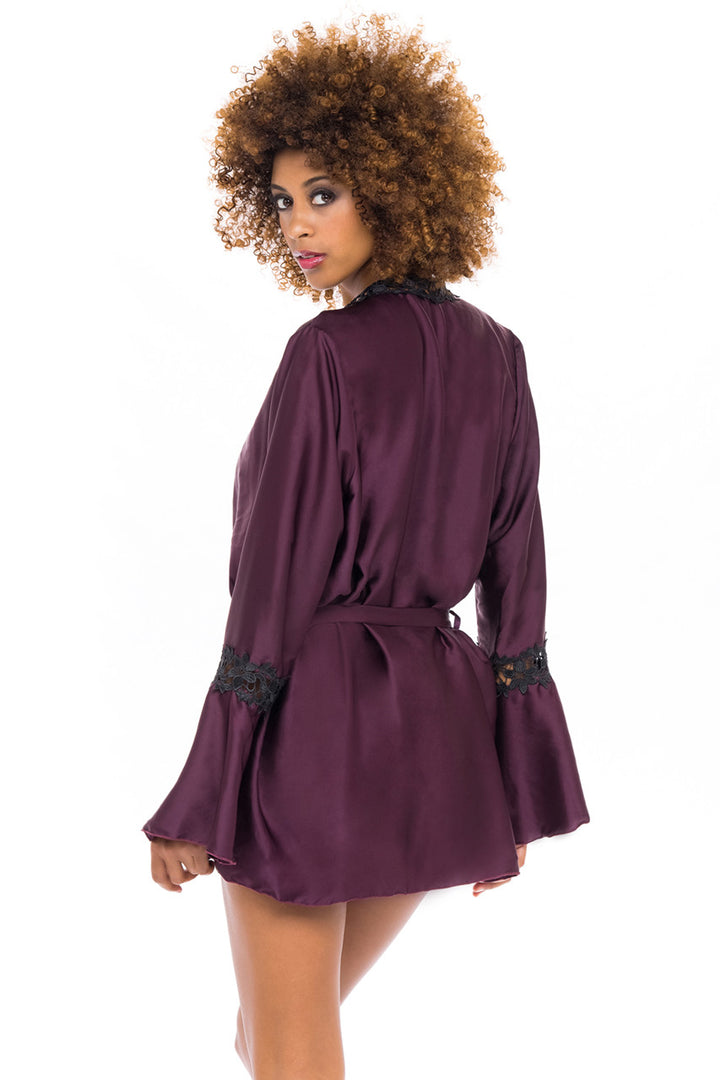 Thea Embroidered Sleeves Short Robe - Boutique Toi Et Moi